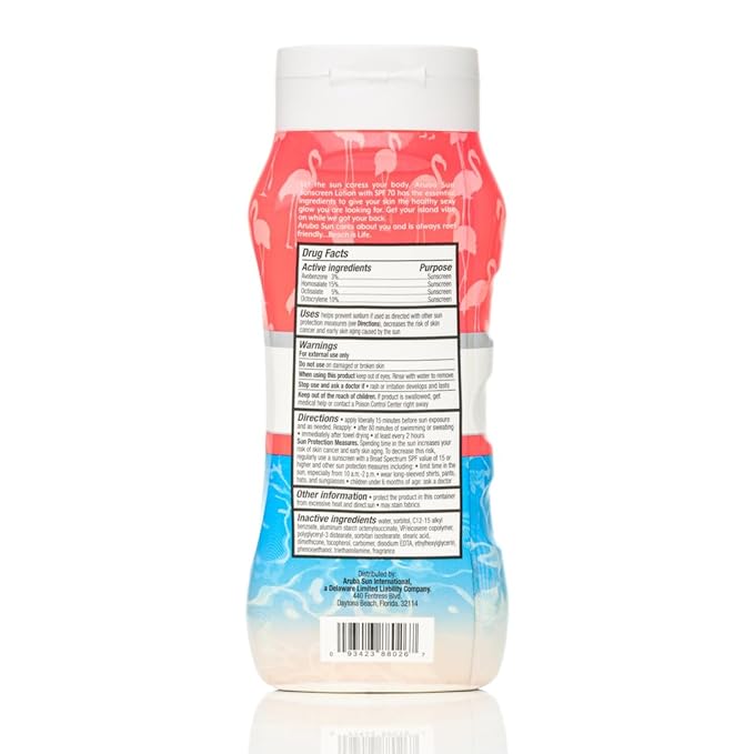 SPF 70 Sunscreen Lotion 8oz - Reef Act Compliant no 67 Octinoxate & Oxybenzone Free - Sun Screen Broad Spectrum UVA/UVB - Sunscreen Waterproof and Non-Greasy