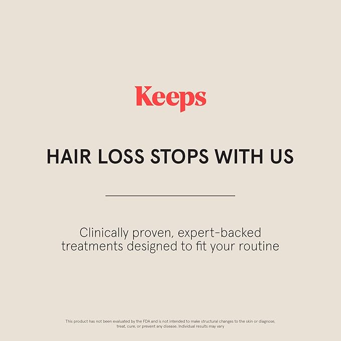 Keeps Extra Strength Minoxidil for Men Topical Hair Growth Serum, 5% Solution Hair Loss Treatment - 3 Month Supply (3 x 2oz Bottles with Dropper) - Slows Hair Loss & Promotes Thicker Hair Regrowth
