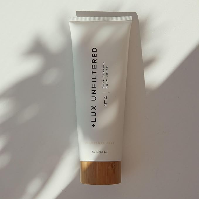 + Lux Unfiltered N°14 Conditioning Body Cream for Women - Moisturizing Body Lotion with Jojoba, Squalane, & Shea Butter - Hydrating, Skincare Grade Ingredients - Vegan & Cruelty Free - Fragrance-Free