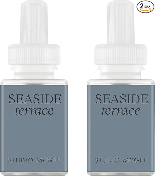 Pura x Studio McGee Home Scent Refill - Smart Air Diffuser - Up to 120-Hours of Luxury Fragrance per Refill - Home Essential - Clean & Safe Diffuser Fragrance - 2 Pack, Seaside Terrace