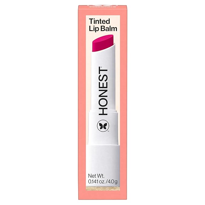 Honest Beauty Moisturizing Vegan Tinted Lip Balm | Antioxidant-rich Acai Extracts + Avocado Oil | Paraben Free + Cruelty Free | Dragon Fruit