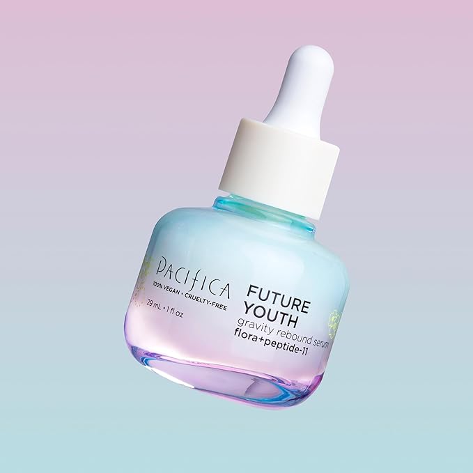 Pacifica Future Youth Gravity Rebound Face Serum – Multi-Peptide Firming Facial Serum for Fine Lines, Anti-Aging & Elasticity Vegan & Cruelty-Free Dermatologist Tested