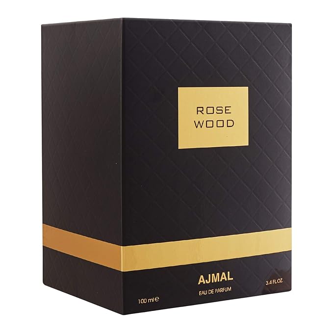 Ajmal Rose Wood Eau De Parfum - Long Lasting Unisex Perfume Spray - Warm Floral Woody Fragrance with Oud & Musk - Oriental Scent for Men & Women - 3.4 Fl Oz (100ml)