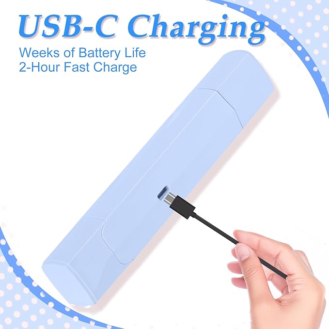 2-in-1 Bikini Trimmer for Women & Electric Women's Shaver,Rechargeable,Gentle Hair Removal for Sensitive Skin(Blue)