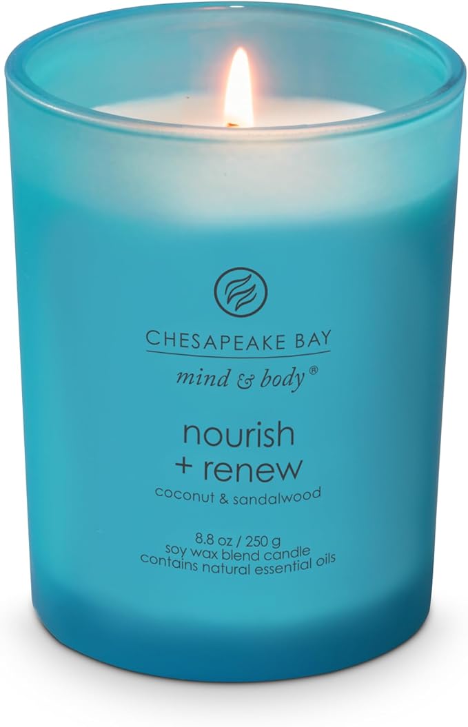 Chesapeake Bay® Candle Mind & Body Medium Jar Candle, Nourish + Renew (Coconut & Sandalwood)
