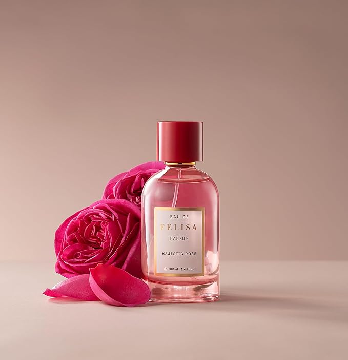 Majestic Rose Eau de Parfum (3.4 fl oz) – Long Lasting Vegan Floral Perfume, Sophisticated and Timeless Fragrance with Damask Rose, Patchouli, Ylang-Ylang and Fruity Lychee