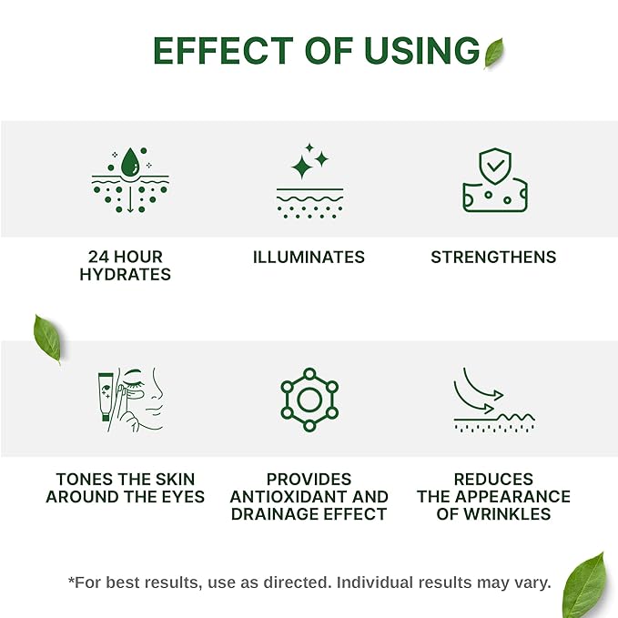 Firming Power Eye Serum with Caffeine & Vitamins - Hydrating, Brightening, and Reducing Puffiness for Under Eye Bags & Dark Circles | Vegan & Cruelty-Free, 15ml