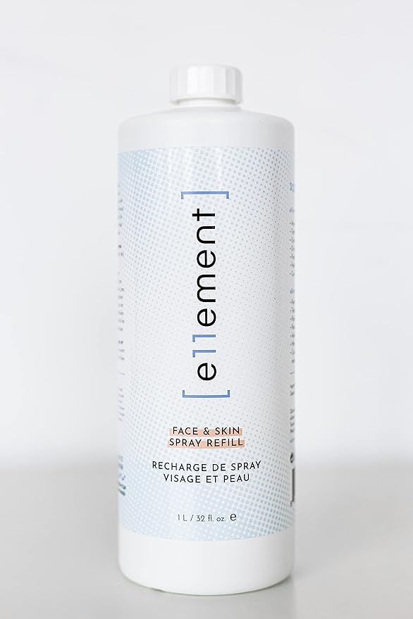 Hypochlorous Acid Face and Spray - 1 L Refill – Daily Toner – Dry Skin - Facial Cleanser - Tattoo Aftercare – Post Workout Refresher - Piercing Aftercare – Lash Cleanser - All Natural - e11ement