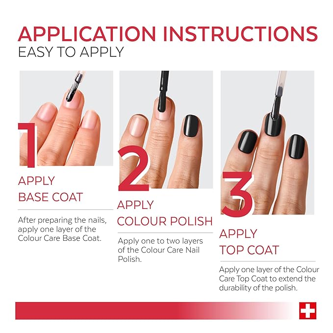 PODERM - Nail Polish – Enriched with Tea Tree – Improves nail appearance – Ingredients Natural/Vegan - foot/hand - Swiss Made (Jet Black)
