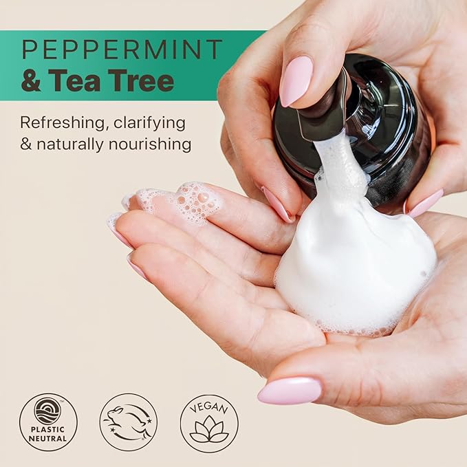 Beauty by Earth Foaming Face Wash Cleanser – Natural & Organic Ingredients, Vegan Facial Wash, Gentle Daily Cleanser for Sensitive, Oily & Acne Prone Skin, Made in USA