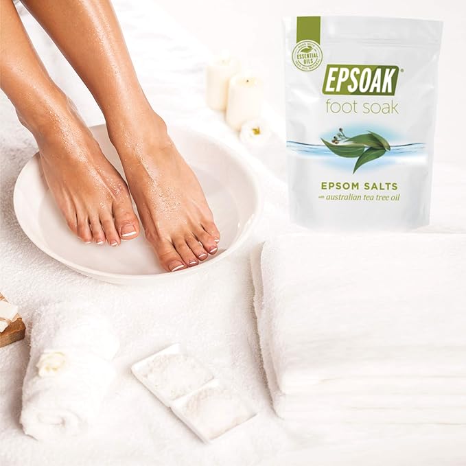 Tea Tree Oil Foot Soak with Epsoak Epsom Salt - 2 Pound Value Bag - Made in The USA