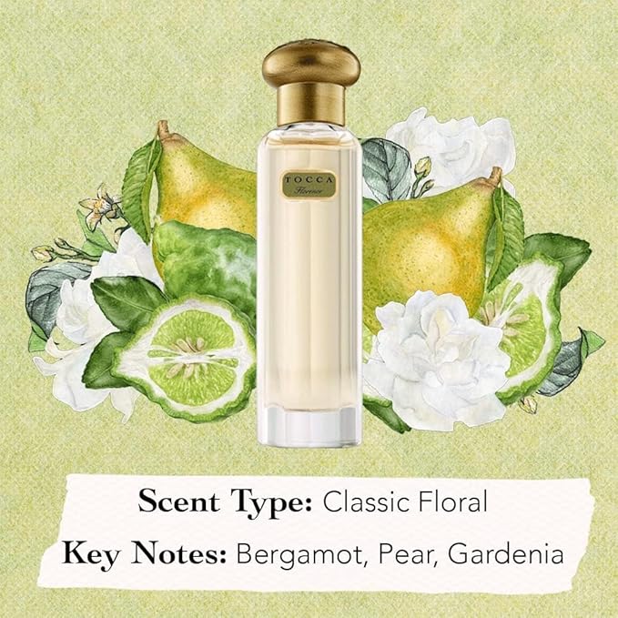 Tocca Florence (20ml + 50ml) Perfume Set for Women - Classic Floral, Bergamot, Pear, Gardenia, Hand-Finished Bottle