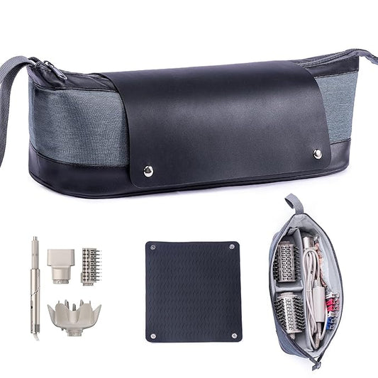 2IN1 Hair Tools Travel Bag with Removable Heat Resistant Mat Curling Iron Travel Case, Hair Dryer Organizer for Flat Irons, Straighteners and Haircare Accessories, Hot Tools Travel Bag Hair
