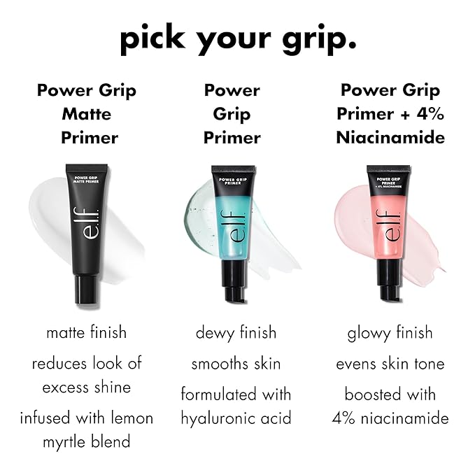 e.l.f. Power Grip Primer, Gel-Based & Hydrating Face Primer For Smoothing Skin & Gripping Makeup, Moisturizes & Primes, 0.811 Fl Oz (24 ml.)
