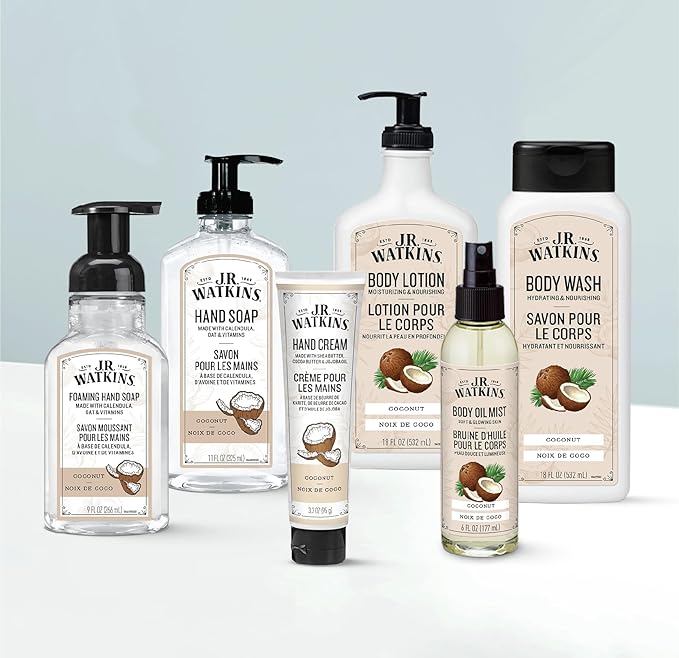 J.R. Watkins Naturally Hydrating Body Oil Mist, Coconut, 6 fl oz, 2 Pack