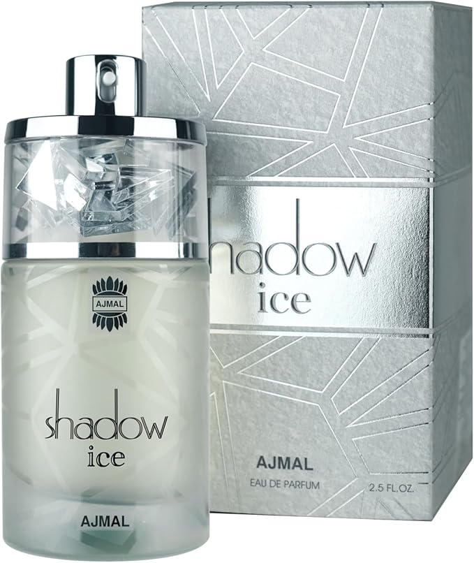 Ajmal Shadow Ice Eau de Parfum 3.4 oz / 100 ml – Fresh Long-Lasting Unisex Perfume | Citrus, Neroli, Jasmine, Musk & Sandalwood | Premium Summer Fragrance from Dubai