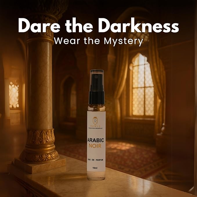 Arabic Noir Eau de Parfum – Unisex Perfume with Coffee, Jasmine, Vanilla & Cedarwood – Long-Lasting Fragrance, 10ml