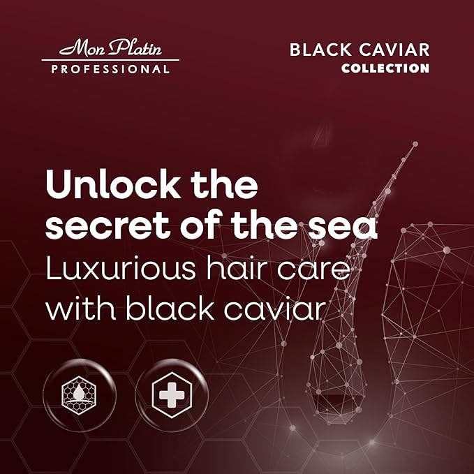 Mon Platin Professional Multi-Action Hair Cream with Black Caviar - 250 ml 12-in-1 Premium Leave In Conditioner Spray for Dry Damaged Hair - Repairing, Moisturizing, Smoothing, and Protecting