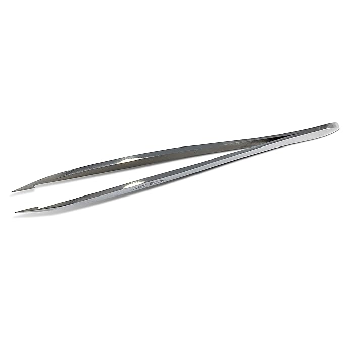 Elite Series Pointed Tweezers - Sharp Precision Tips + Surgical Grade Stainless Steel Tweezer for Professional Eyebrow and Facial Hair Removal