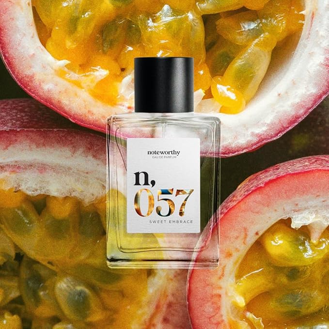 Noteworthy n,057 Sweet Embrace Eau De Parfum – Vanilla, Passionfruit, Tonka Bean | Sophisticated, Warm Fragrance for Any Occasion | Long-lasting Unisex Perfume for Women & Men (100ml)