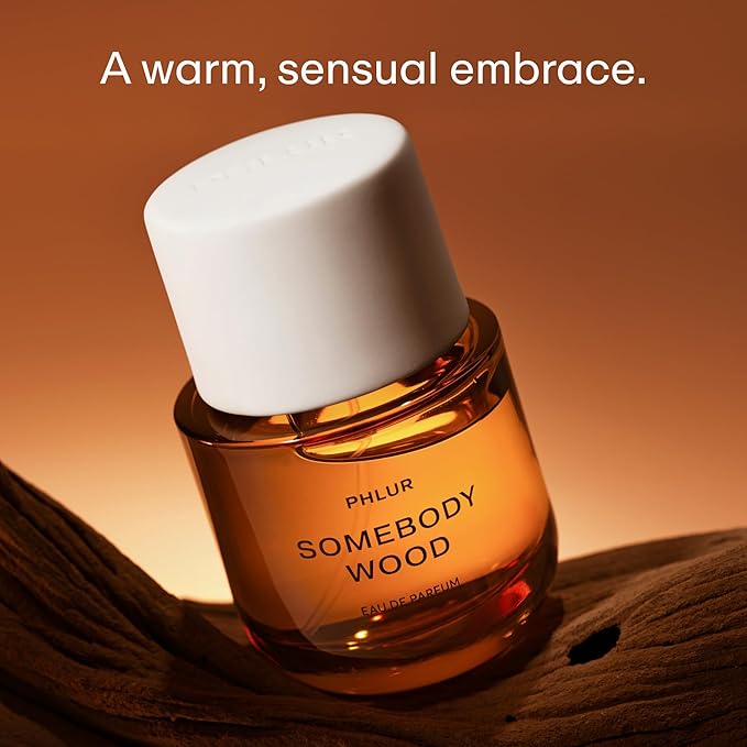 PHLUR Somebody Wood Eau de Parfum - Full Size Perfume Fragrance - Spicy Woody Perfume with Bergamot, Lemon, Cedarwood, Sandalwood, Musk & Vanilla (50mL)