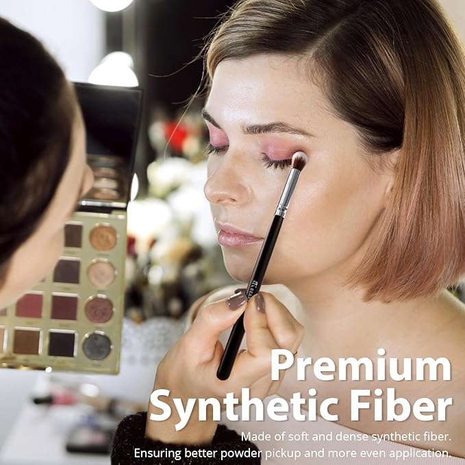 BEAKEY Makeup Brushes Sets, Brush Sets with Makeup Sponges (10+2pcs, with Black Case)