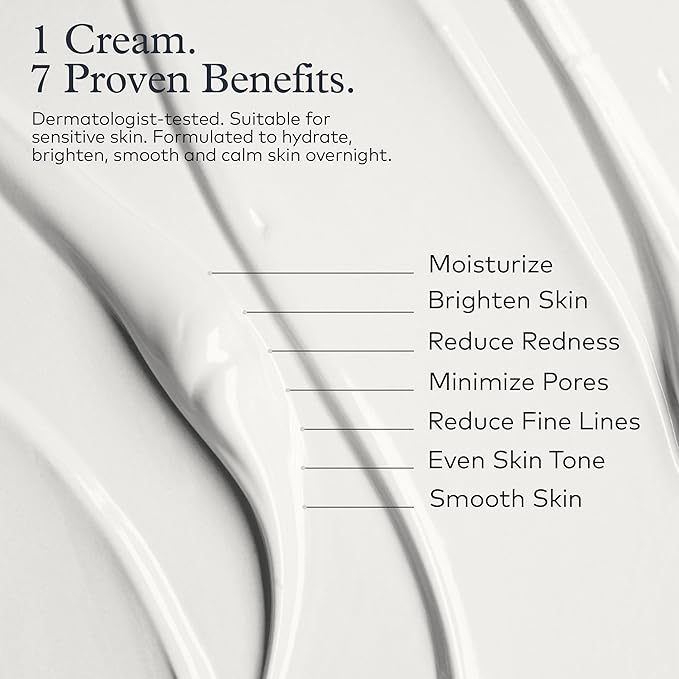 Onekind Dream Cream Night Moisturizer – Hydrating Anti-Aging Face Cream with Squalane, Rosehip & Shea Butter – Fragrance-Free, Vegan, for Dry & Sensitive Skin – 1.7 oz