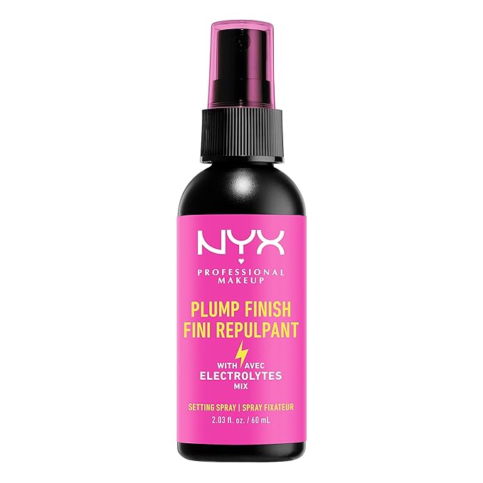 NYX PROFESSIONAL MAKEUP Makeup Setting Spray - Plump Finish, Long-Lasting Face Mist with Vitamins and Electrolytes, Vegan Formula