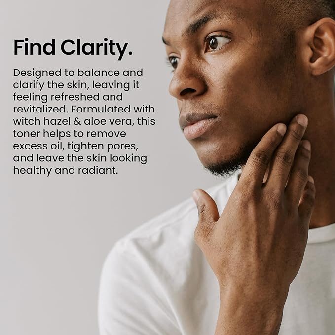 Natural Outcome Man Skin Face Toner | Natural Daily Toner Enhances Men Facial Complexion | Pore Cleansing Facial Astringent with Witch Hazel & Aloe Vera for All Skin Types | 8 Oz