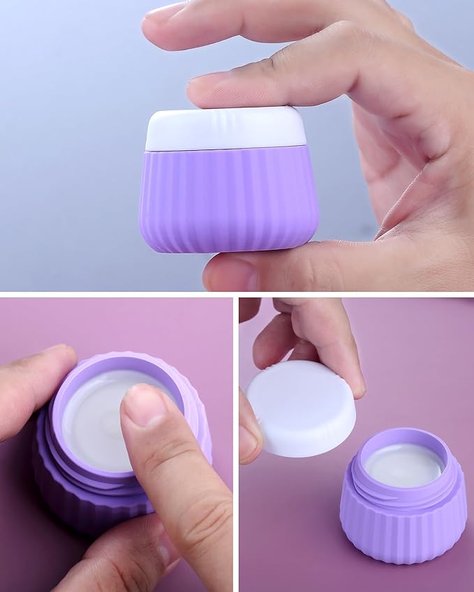 Travel Bottles for Toiletries 8 Pack, Tsa Approved Travel Size Toiletries 3 oz, Travel Containers for Toiletries, with Clear Bag, Leak Proof Silicone Squeezable Travel Essentials Creams Jars