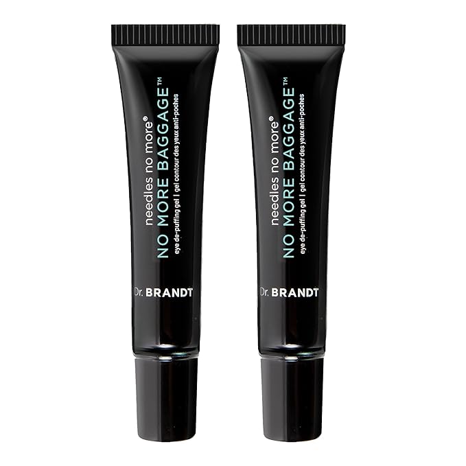 Dr. Brandt Needles No More, No More Baggage - 0.25 oz, Pack of 2 - Minimizes Under-Eye Bags, Puffiness & Dark Circles
