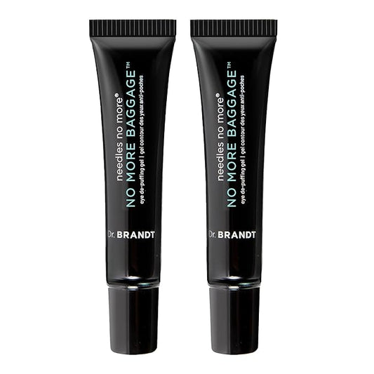 Dr. Brandt Needles No More, No More Baggage - 0.25 oz, Pack of 2 - Minimizes Under-Eye Bags, Puffiness & Dark Circles