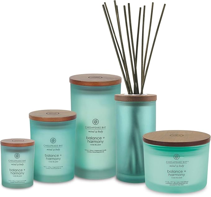 Chesapeake Bay Candle Scented Candle Balance + Harmony (Water Lily Pear) Coffee Table Home Décor