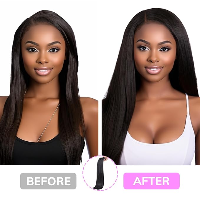 IDN BEAUTY Clip In Hair Extensions Real Human Hair, Straight 16 Inch 120g 7pcs Natural Black Real Virgin Human Hair Clip Ins Real Human Hair Black Women Thick Human Hair Clip In Extensions