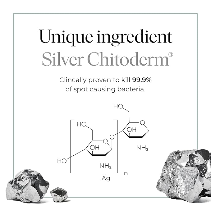 Hydrating Face Serum for Clearing Acne and Scars, Anti-Blemish & Scar Repair Serum Skincare Treatment with Silver Chitoderm Smooth Skin Moisturiser Serum for All Skin Types (1.69 oz)