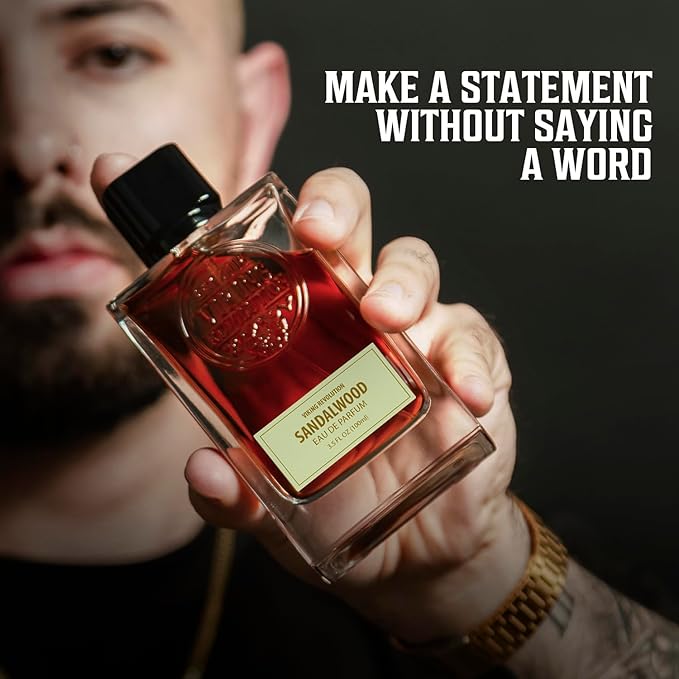 Viking Revolution Sandalwood Cologne for Men - Eau de Parfum - Woody Sandalwood Perfume with Notes of Cedar, Cypress, Plum Blossom, Lemon, Balm, Vanilla - Gifts for Men 3.5 Fl Oz