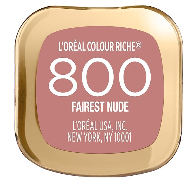 L'Oreal Paris Colour Riche Original Creamy, Hydrating Satin Lipstick with Argan Oil and Vitamin E, Fairest Nude, 1 Count