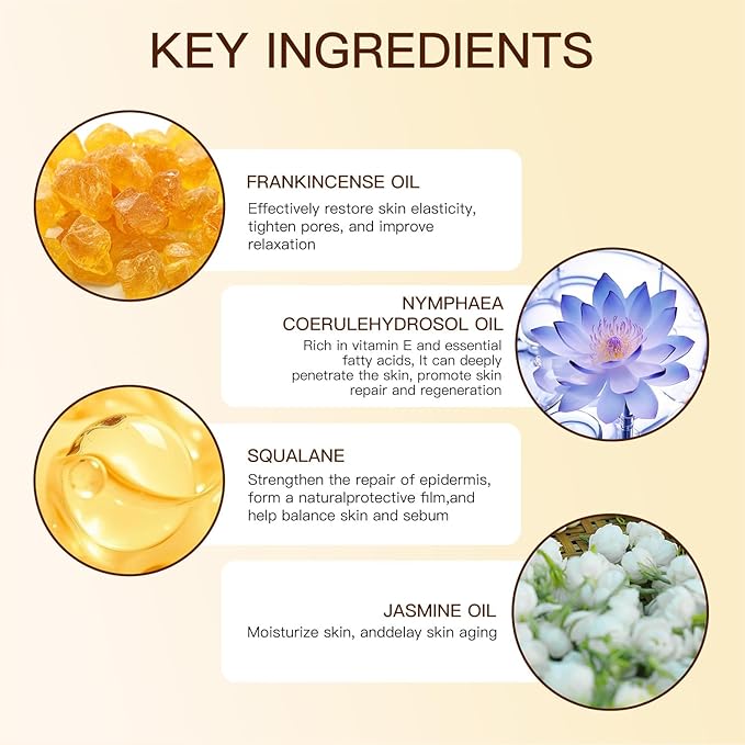 UWPU-Frankincense Oil, Frankincense Oil for Face, Natural Extraction of Bakuchiol, Reduce Wrinkles, for Scars, Gentle Skincare for Day & Night Cold Extracted Facial Oil, for all Skin Types