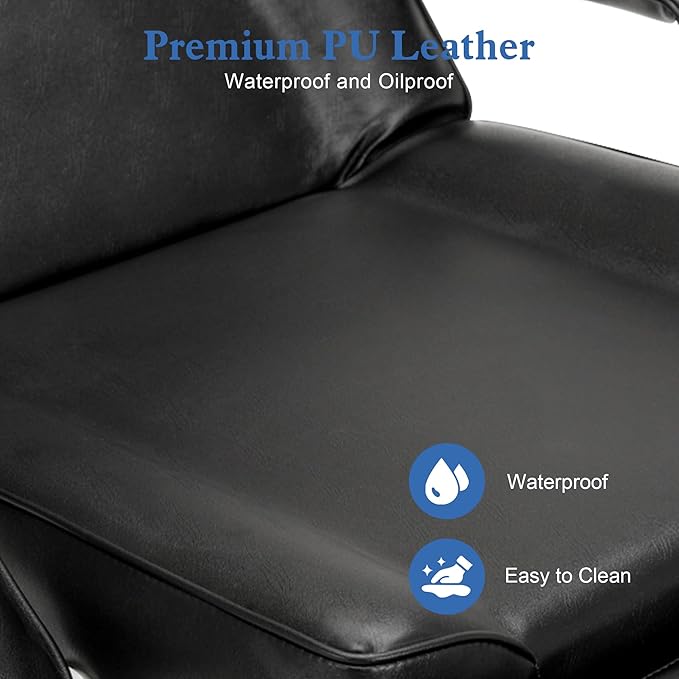 BarberPub Adjustable Tattoo Chair, 72" Multi-Purpose Facial Bed, Tattoo Treatment Table for Clients & Estheticians, 0015 (Black)