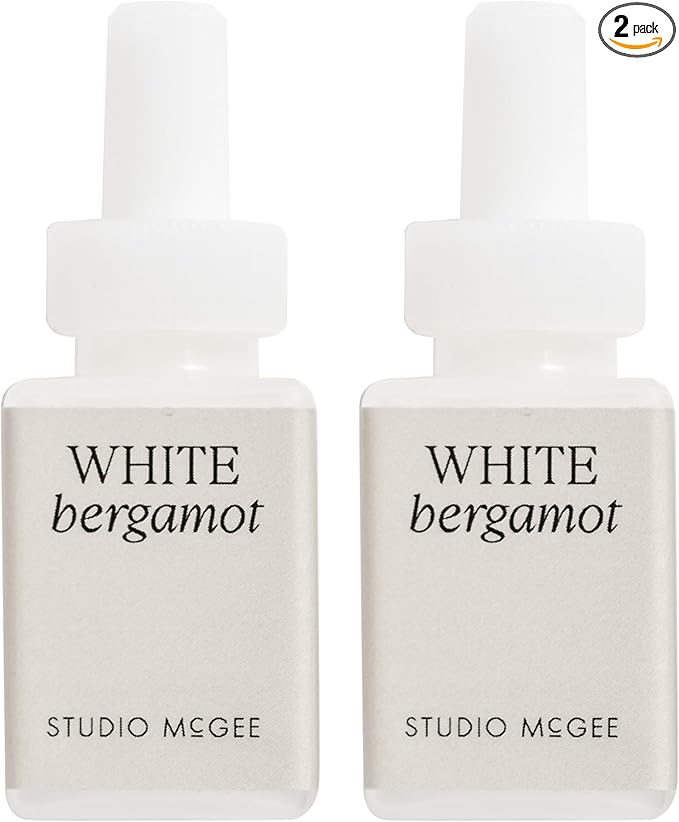 Pura x Studio McGee Home Scent Refill - Smart Air Diffuser - Up to 120-Hours of Luxury Fragrance per Refill - Home Essential - Clean & Safe Diffuser Fragrance - 2 Pack, White Bergamot