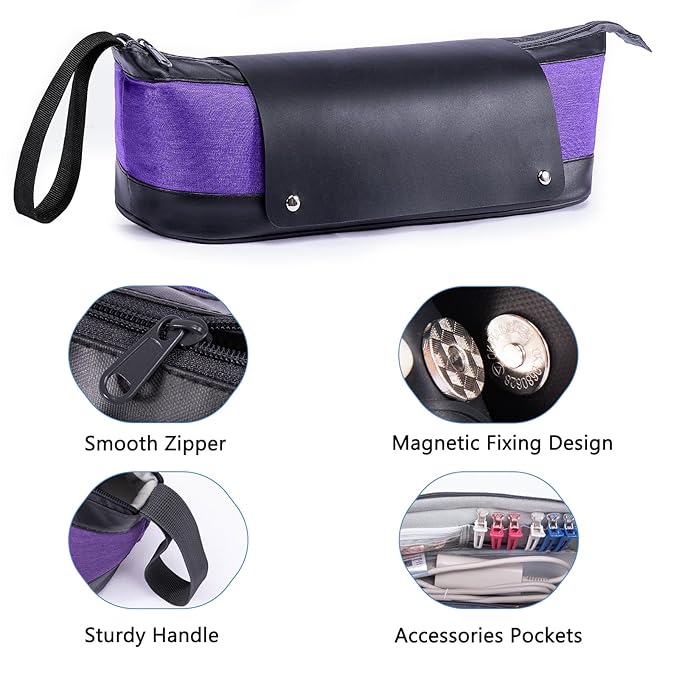 2IN1 Hair Tools Travel Bag with Removable Heat Resistant Mat Curling Iron Travel Case, Hair Dryer Organizer for Flat Irons, Straighteners and Haircare Accessories, Hot Tools Travel Bag Hair