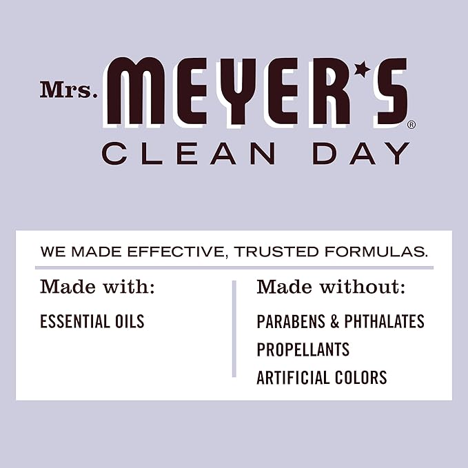 MRS. MEYER'S CLEAN DAY Room and Air Freshener Spray, Non-Aerosol Spray Bottle Infused with Essential Oils, Lavender, 8 fl. oz