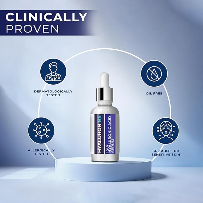 Hylunaric acid serum for Face - Acido Hialuronico B5 Serum for Women - Hydrating Serum for Fine Lines, Wrinkles & Anti Aging - 30ml