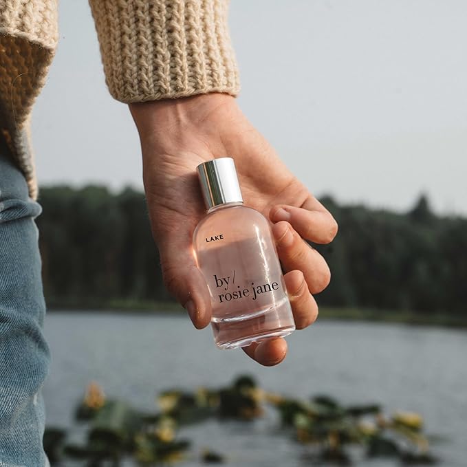 By Rosie Jane Eau De Parfum Spray (Lake) - Clean Perfume for Women - Non-Toxic Body Mist with Notes of Vanilla, Lakeside Lemon & Soft Cedar - Paraben, Sulfate & Phthalate Free (50ml)