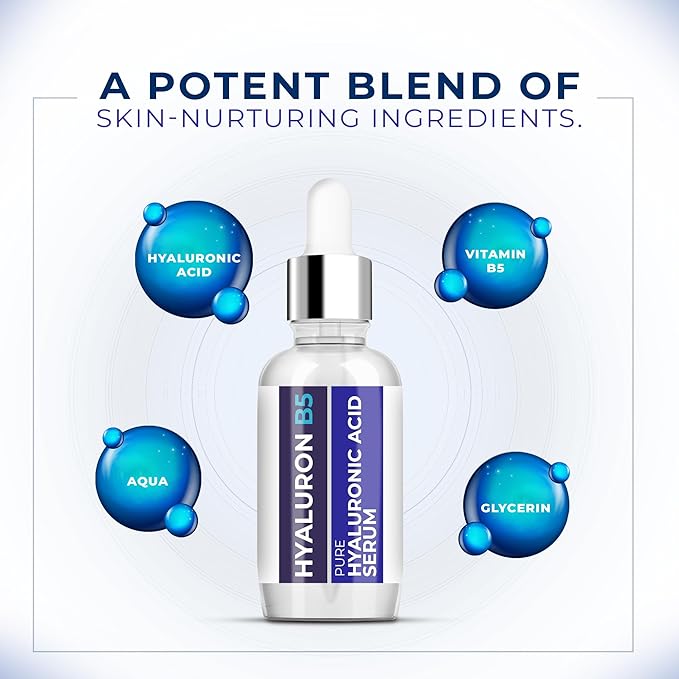 Hylunaric acid serum for Face - Acido Hialuronico B5 Serum for Women - Hydrating Serum for Fine Lines, Wrinkles & Anti Aging - 30ml