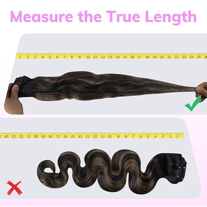 IDN BEAUTY Seamless Clip In Hair Extensions Human Hair Body Wave 130g 1B/6/1B Balayage Natural Black to Chestnut Brown Remy Hair Seamless Clip Ins For Black Women PU Invisible Edge 16 Inch 9pcs