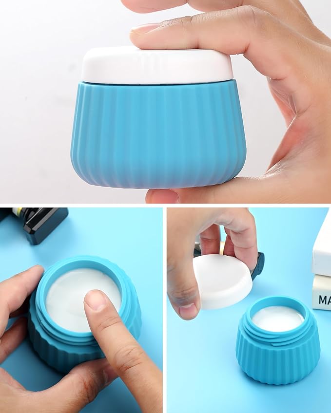 Travel Bottles for Toiletries 8 Pack, TSA Approved 3 oz Travel Containers with Clear Bag, Leak Proof Silicone Squeezable Essentials Jars