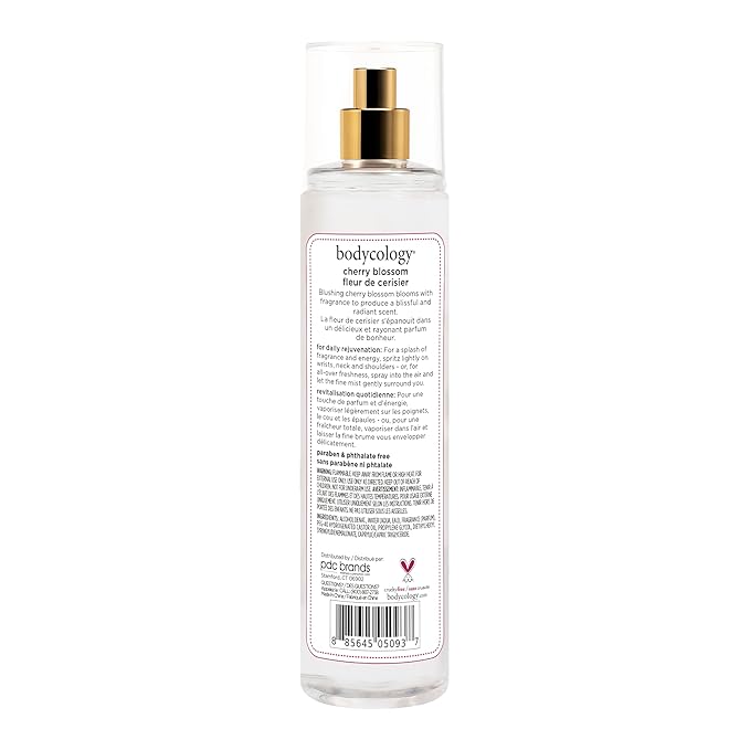 Bodycology Long-Lasting Fragrance Body Mist, Cherry Blossom, 8 fl oz