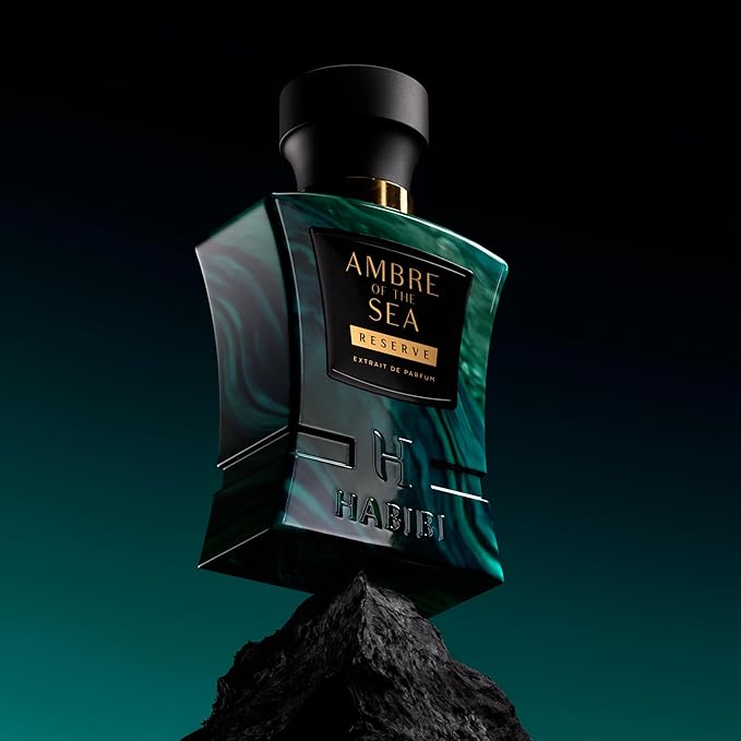 H HABIBI Ambre Of The Sea Extrait De Parfum – Cologne for Men & Perfume for Women, 2.5 oz Long Lasting Unisex Fragrance with Bergamot & Sea Salt, Arabian Scent