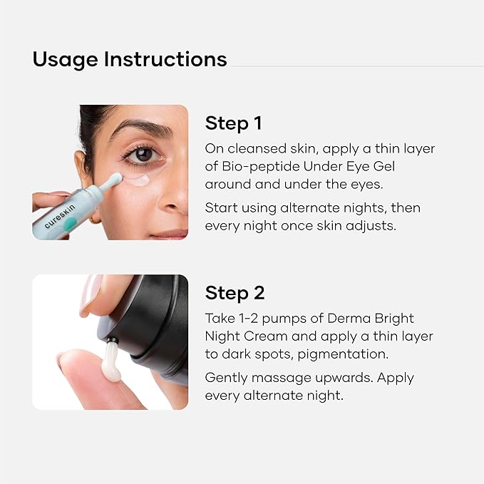 Cureskin Glow Support Combo | Face Cream for Dull Skin & Uneven Tone | Under Eye Gel for Men & Women | Helps Reduce Tan, Visibly Refreshes & Revives Look